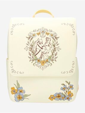 New Disney Beauty and the Beast Belle & Philippe Floral Mini Backpack